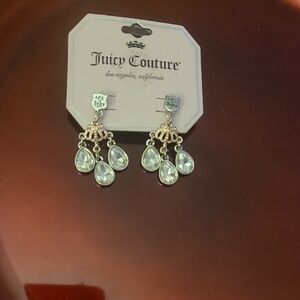 Juicy Couture Crystal Teardrop Earrings